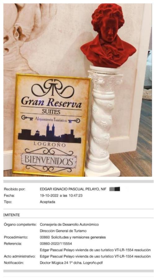 Gran Reserva Suites Centro Alojamiento Entero Logroño Zewnętrze zdjęcie